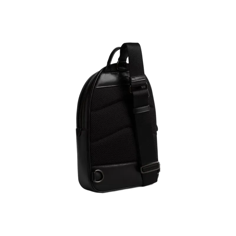 COACH Charter Canvas With Leather Sling Bag Fanny Pack Shoulder Bag Crossbody Bag Small Size Men's Charcoal-1