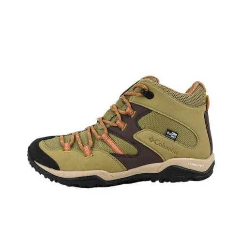 Columbia Sabre Five Slip-Resistant High-Top Outdoor Shoes Women's Green