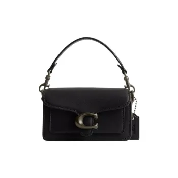 COACH Tabby Leather God Of Wine Bag, Shoulder Bag, Crossbody Bag Mini Women's Matte Black & Black