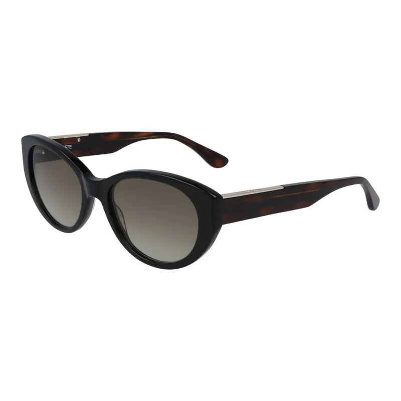LACOSTE Acetate Oval Sunglasses Women's Black-0
