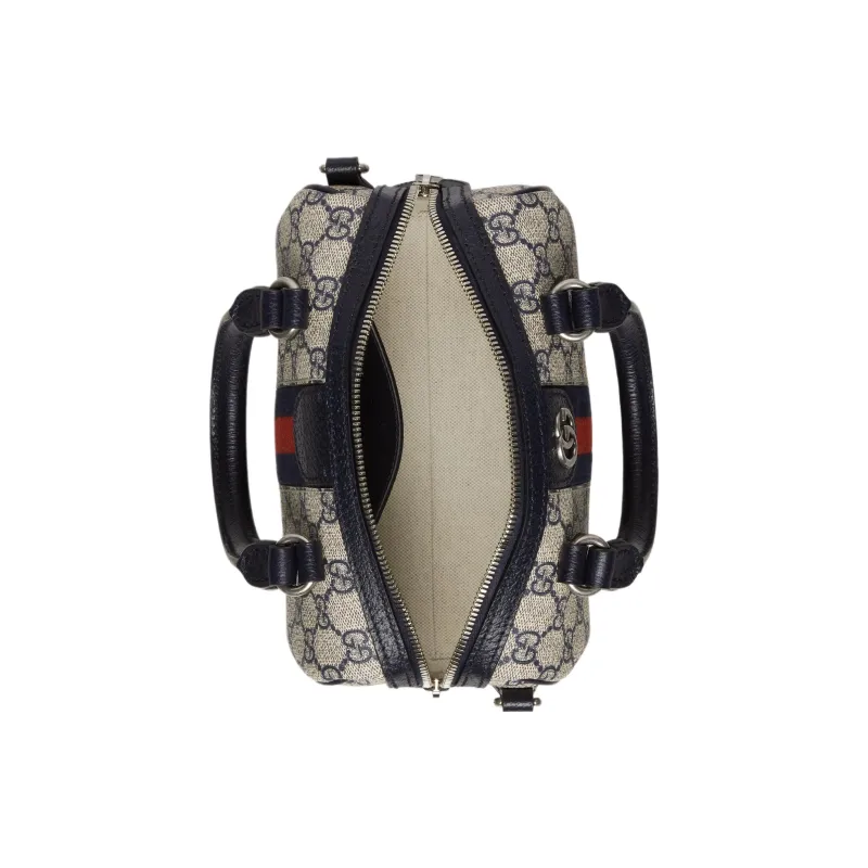 GUCCI Ophidia GG Supreme Canvas With Leather Shoulder Bag Crossbody Bag Handbag Mini Women's Beige & Blue-7