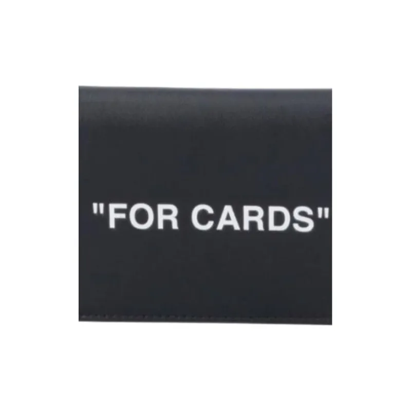 OFF WHITE Leather Coin Purse Men's Black-3