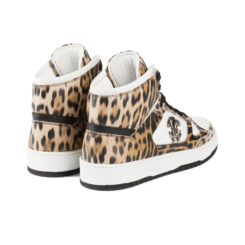 Roberto Cavalli Jaguar-print Hi-top Sneakers-4