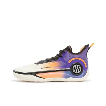 361° AG4 CQT Cushioning Anti Slip And Wear Resistant Mid Top Basketball Shoes Men's White Orange