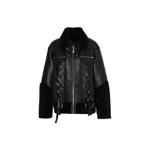 JYOSEI Leather Jackets Women's Black