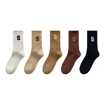 MIIOW Mid Calf Socks Unisex 5 Pack