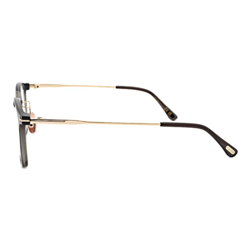 TF Plate Frame With Metal Square Eyeglass Frames Unisex Black-2