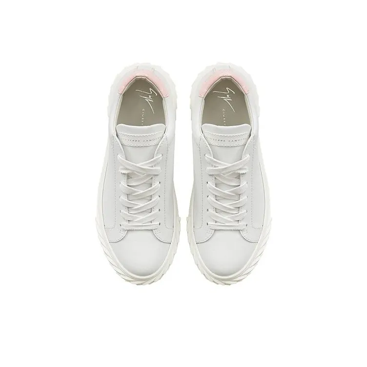 Giuseppe Zanotti/GZ Blabber Low Top Skateboard Shoes Women's White Pink-4