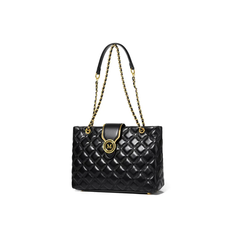Versman PU Shopping Bag Tote Bag Shoulder Bag Crossbody Bag Regular Women's Classic Black-1