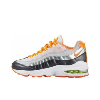 Nike Air Max 95 White Orange Metallic Silver GS