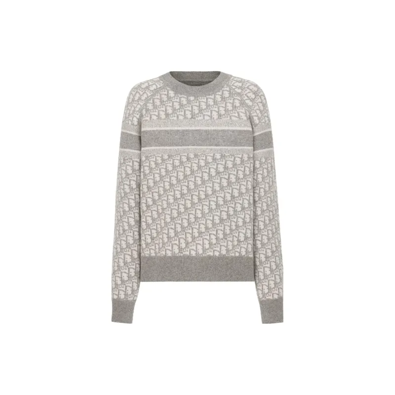 DIOR Reversible Crew-Neck Sweater Sweater Women's Gray-2