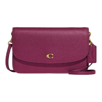 COACH Hayden Leather Envelope Bag Shoulder Bag Crossbody Bag Small Size Women's Brass & Dark Plum