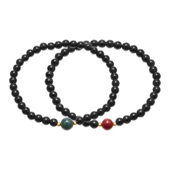 SHEPANEE Reconstructed Cinnabar Jade Bracelets Unisex