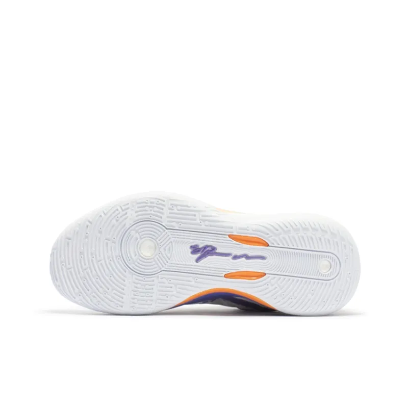 361° DVD2 CQT Cushioning Anti Slip Wear Resistant Breathability Low Top Basketball Shoes Men's Purple White-4