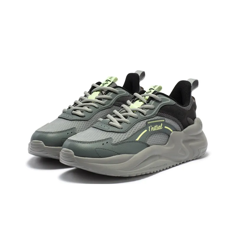 361° Yunshu 3 Shock Absorbers With Slip Resistant And Abrasion Resistant Properties Low Top Casual Shoes Men's Gray-2