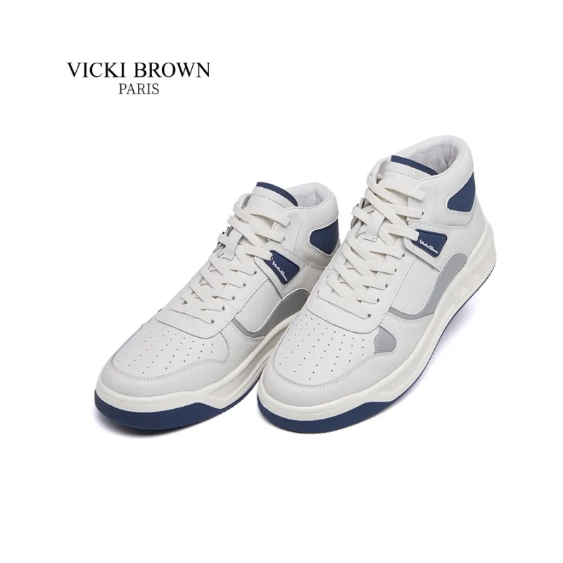 VICKI BROWN Ankle Boots Men White Blue/White Black-6
