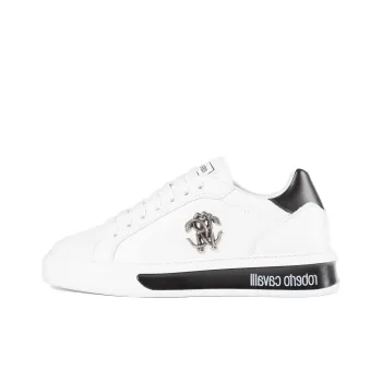 Roberto Cavalli Mirror Snake Leather Sneakers