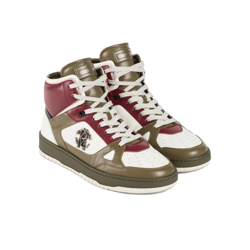 Roberto Cavalli Skateboard Shoes Men's Green-2