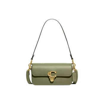 COACH Studio Glove Tanning Portable Crossbody Bag Shoulder Bag Women's Brass With Moss
