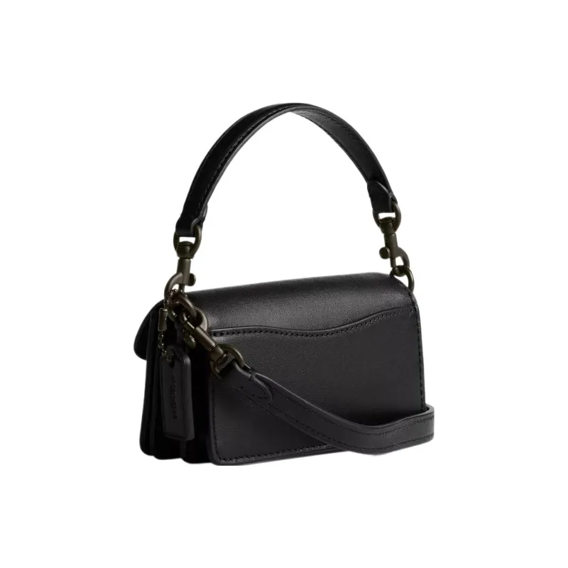 COACH Tabby Leather God Of Wine Bag, Shoulder Bag, Crossbody Bag Mini Women's Matte Black & Black-1