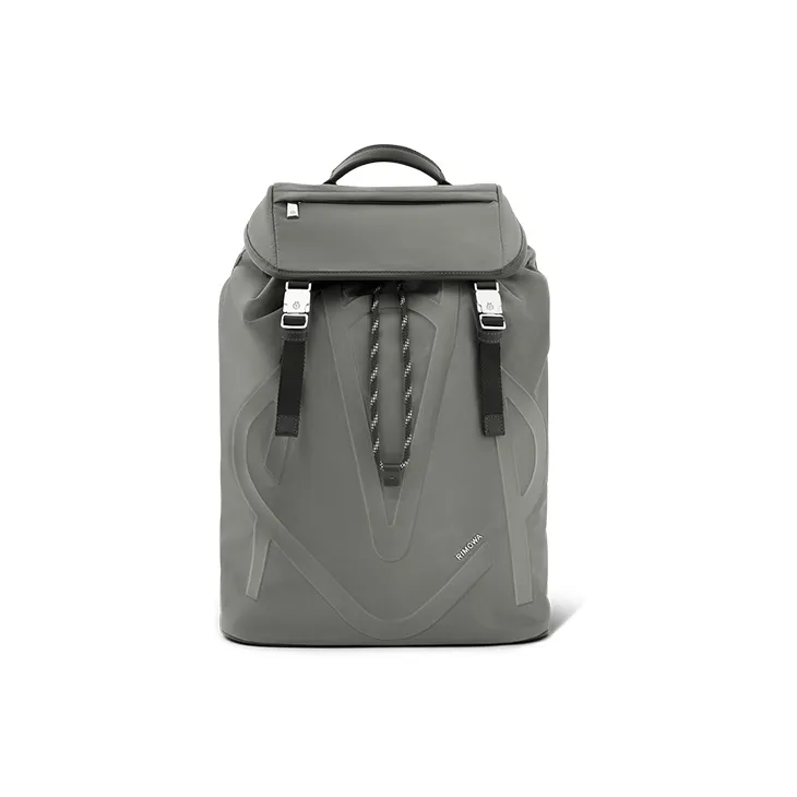 RIMOWA Recycled Nylon With Patchwork Leather Backpack Men's Gray-0