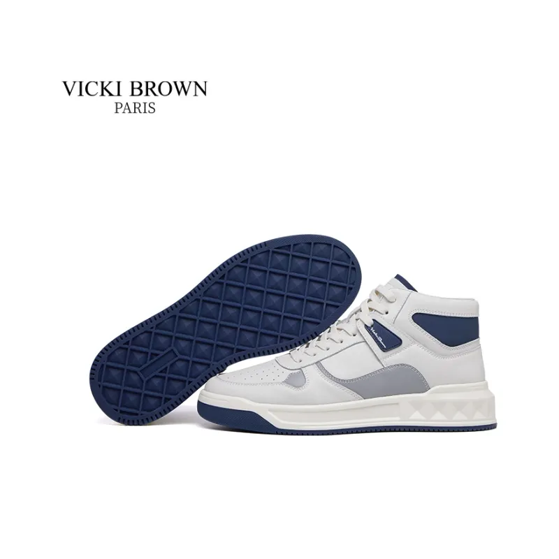 VICKI BROWN Ankle Boots Men White Blue/White Black-8