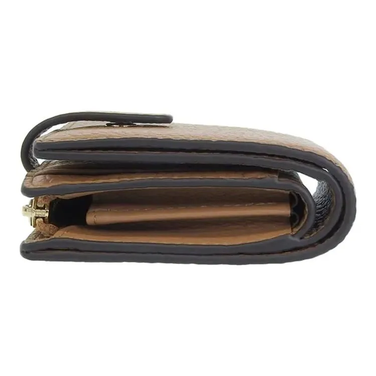 Furla Leather Coin Purse Card Holder Wallet Small Size Women's Brown-3