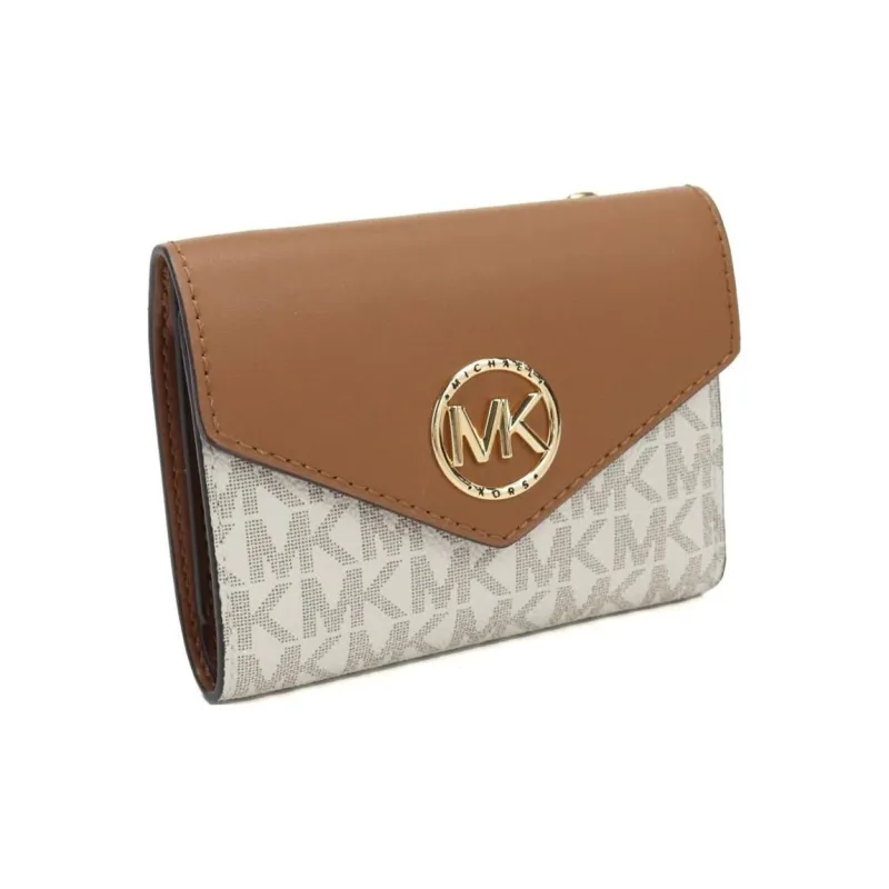 MICHAEL KORS Greenwich PVC Wallet Small Size Women's Light Umber-1