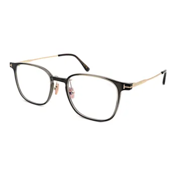 TF Plate Frame With Metal Square Eyeglass Frames Unisex Black