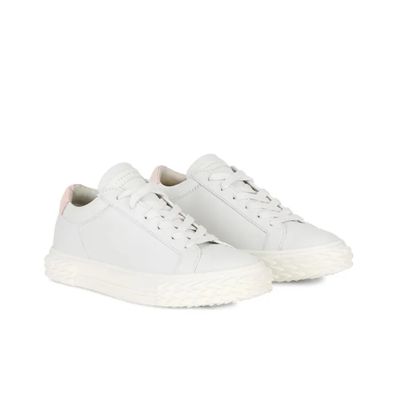 Giuseppe Zanotti/GZ Blabber Low Top Skateboard Shoes Women's White Pink-2
