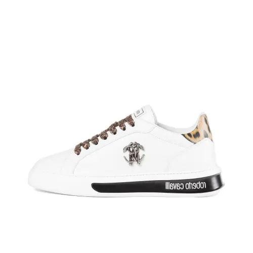 Roberto Cavalli Skateboard Shoes Men Low-Top White