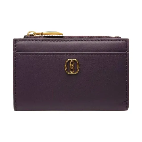 BALLY Calfskin Card Holder Women's Purple