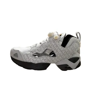 Eames x Reebok Instapump Fury 95 Comfortable Versatile Slip-Resistant Mid-Top Casual Shoes Men's Gray Black