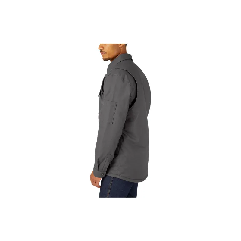 Dickies Water Repellent Fleece-Lined Duck Shirt Jacket Jackets Coats Men's Gray-2
