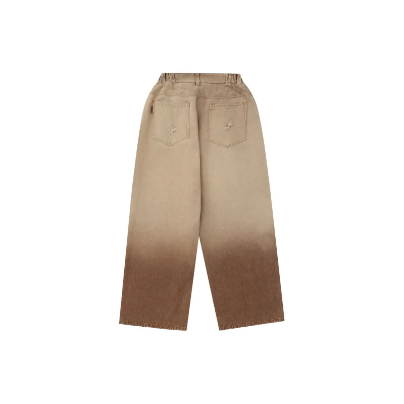 LUJIAMEN Jeans Unisex Coffee-1