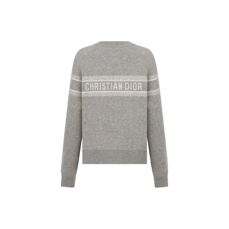 DIOR Reversible Crew-Neck Sweater Sweater Women's Gray-1
