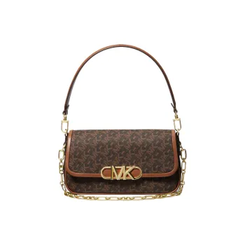 MICHAEL KORS PARKER Artificial Leather Shoulder Bag Handbag Shoulder Bag Medium Size Women's Brown & Acorn Brown