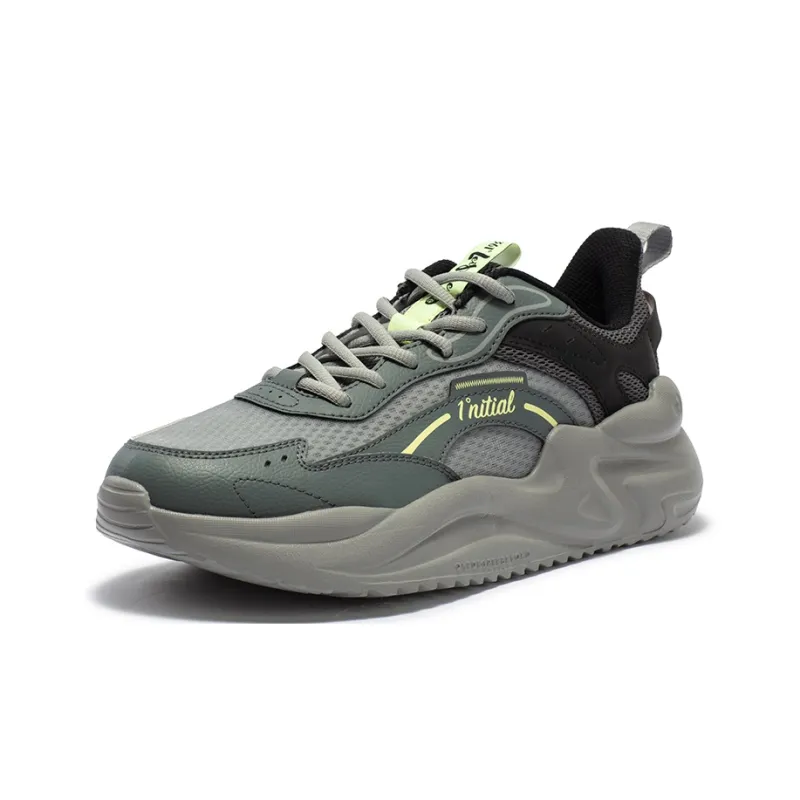 361° Yunshu 3 Shock Absorbers With Slip Resistant And Abrasion Resistant Properties Low Top Casual Shoes Men's Gray-1