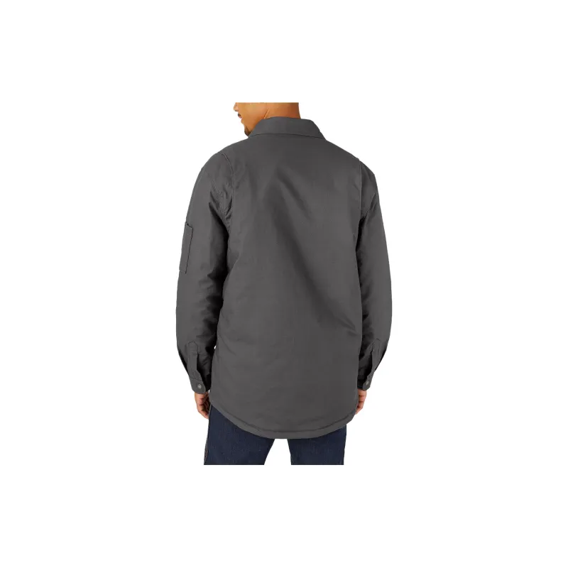Dickies Water Repellent Fleece-Lined Duck Shirt Jacket Jackets Coats Men's Gray-1