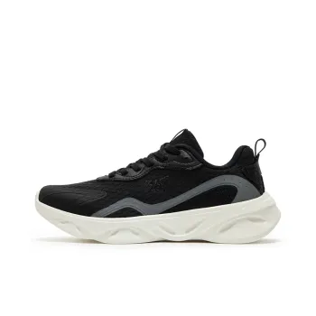 361° Light Feather Cushioning, Slip Resistant, And Abrasion Resistant Low Top Running Shoes Women's Black Gray