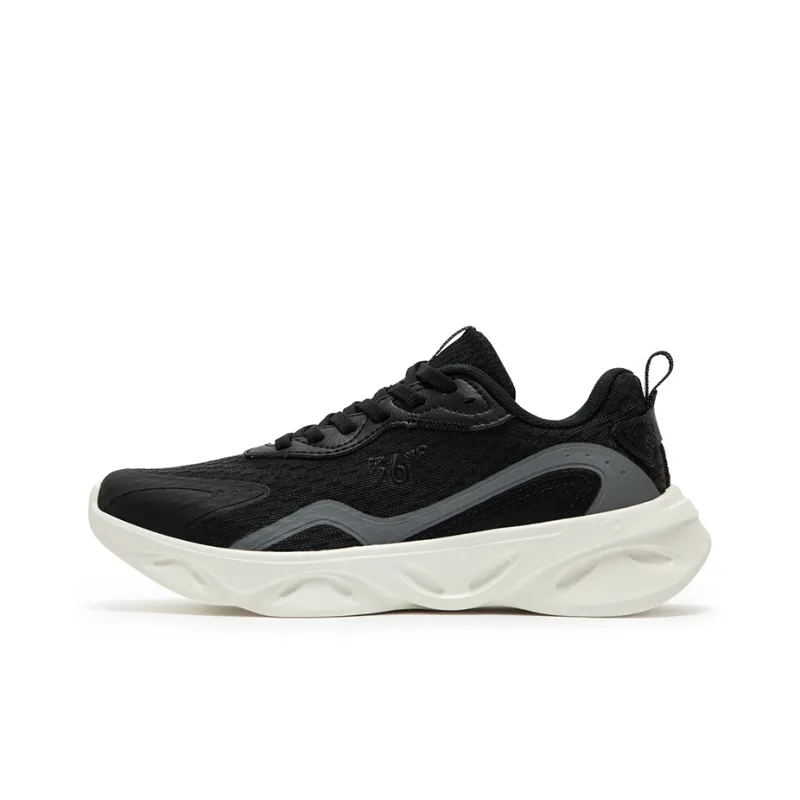 361° Light Feather Cushioning, Slip Resistant, And Abrasion Resistant Low Top Running Shoes Women's Black Gray-0