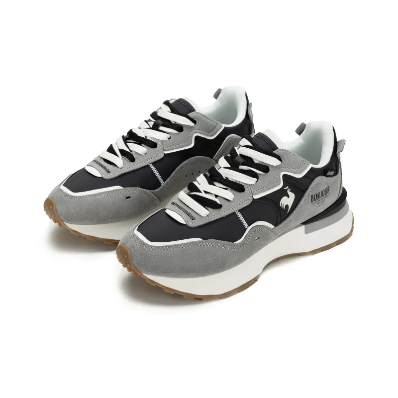 Le Coq Sportif Casual Shoes Unisex Low Top Black/Gray/White-2