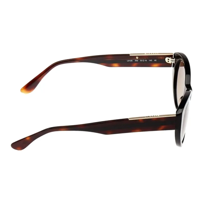 LACOSTE Acetate Oval Sunglasses Women's Black-1