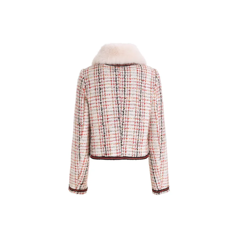CHIWAWAMEME Cropped Coats Women's Pink-1