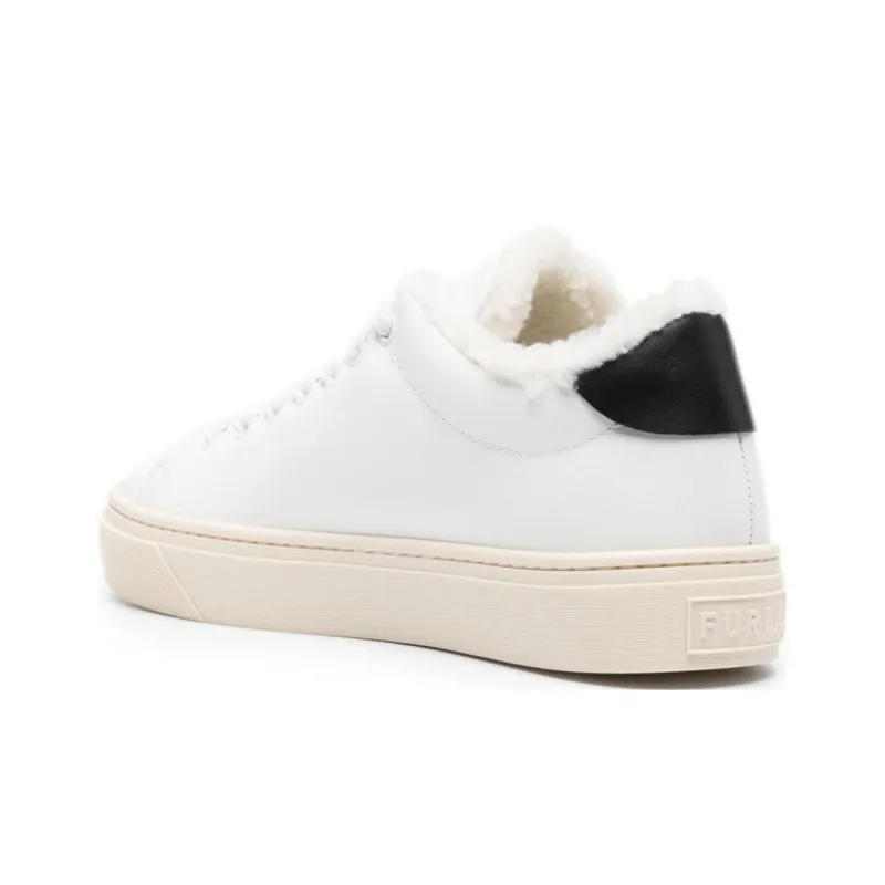 Furla Low Top Skateboard Shoes 4cm Women's White-2