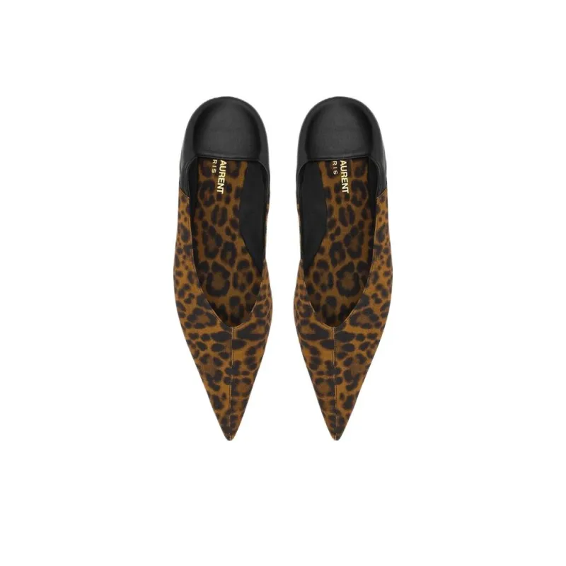 SAINT LAURENT Nour Pointed-Toe Slippers Women's-3