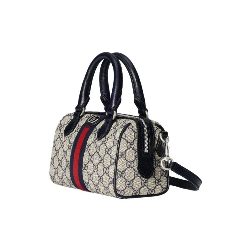 GUCCI Ophidia GG Supreme Canvas With Leather Shoulder Bag Crossbody Bag Handbag Mini Women's Beige & Blue-1