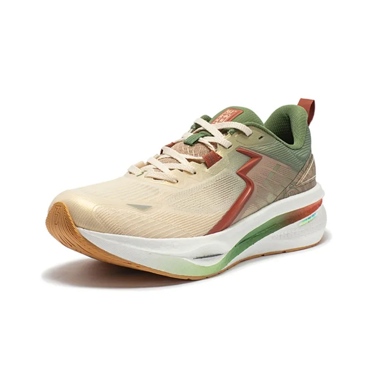 361° Cushioning Anti-Slip And Wear-Resistant Low-Top Running Shoes Men's White Green-1