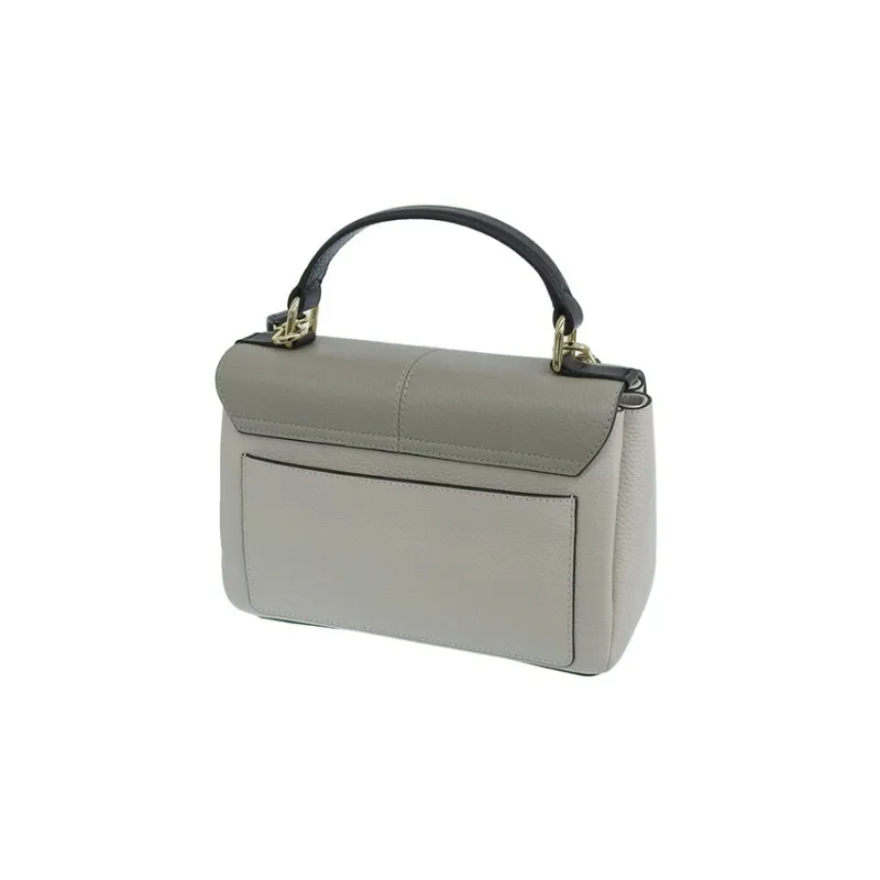 Furla Leather Shoulder Bag, Crossbody Bag, Handbag Women's Marble Gray & Dark Gray-3