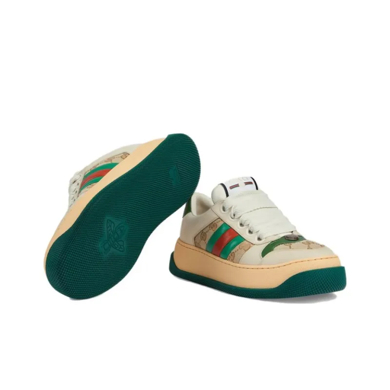 GUCCI Women's Screener 'GG Motif Beige Green' Women's-4